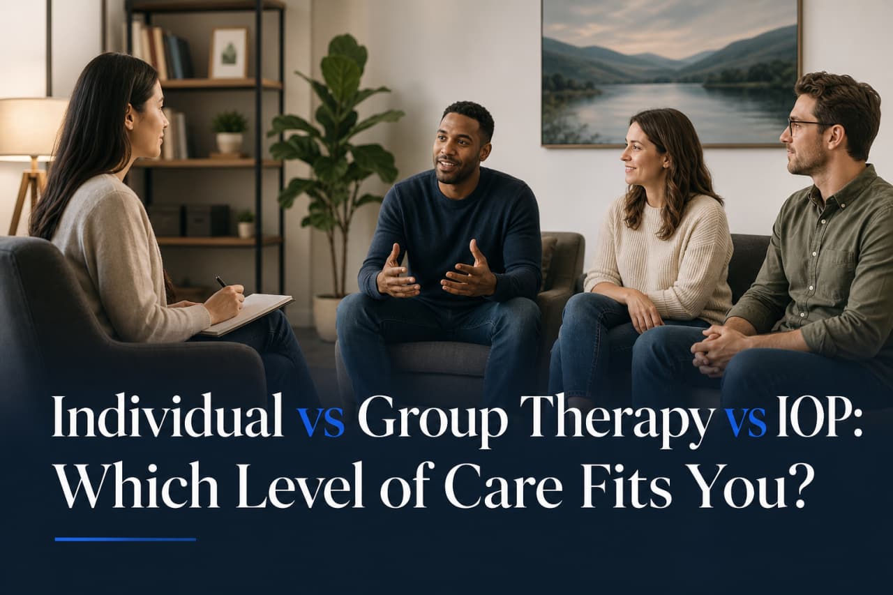Individual vs Group Therapy vs IOP: Which Level of Care Fits You?