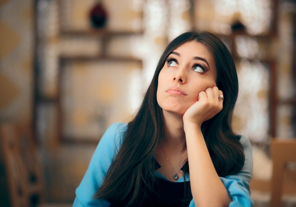 person with racing thoughts